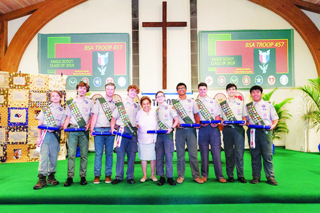 Pinecrest Boy Scout Troop 457 has 9 new Eagle Scouts