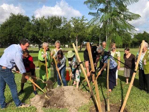 Cutler Ridge Woman’s Club donates Jacaranda tree to town