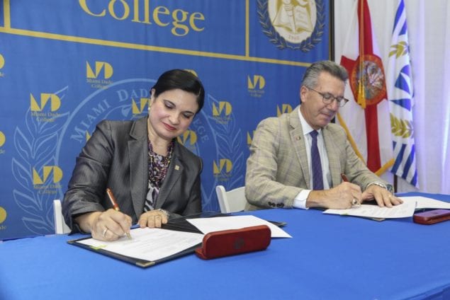 U. of Miami and Miami Dade College enter into articulation agreement