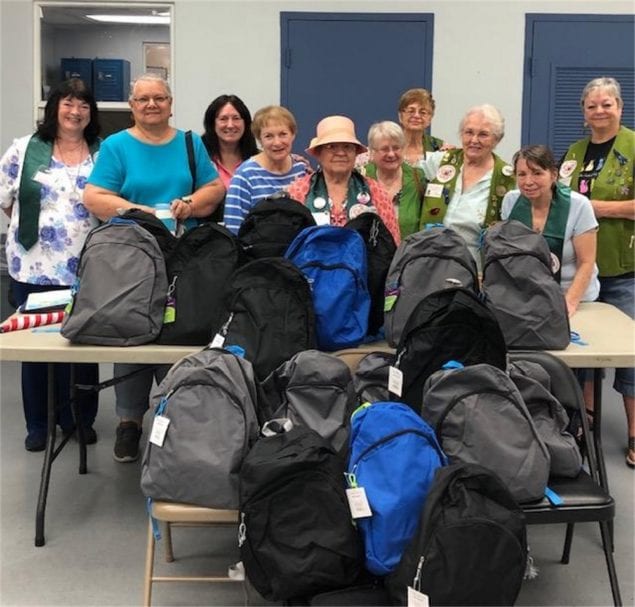 Cutler Ridge Woman’s Club donates backpacks to homeless veterans