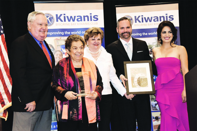 Members of the Williamson family honored by Biscayne Bay Kiwanis