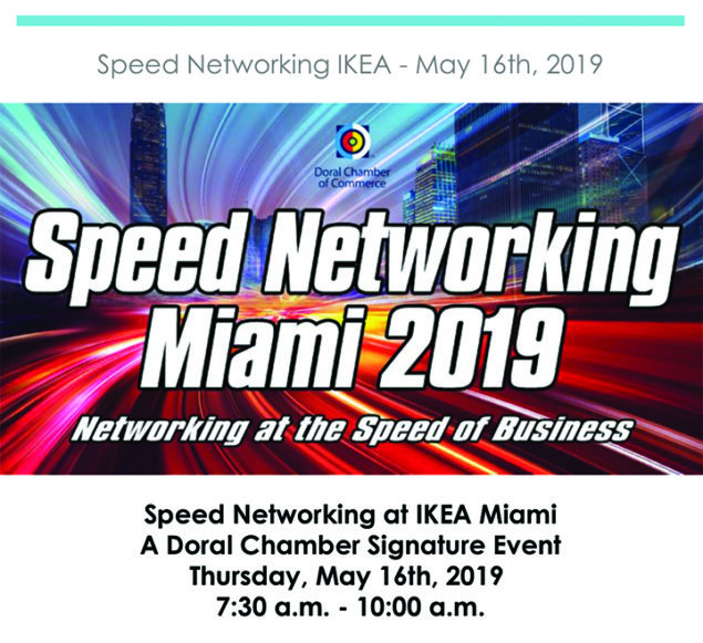 Race out to Doral Chamber’s Speed Networking, May 16