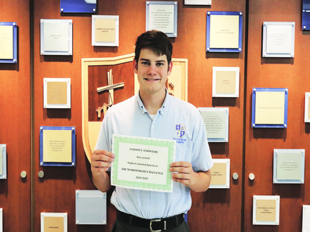 Divine Savior student wins highest honors WordWright Challenge