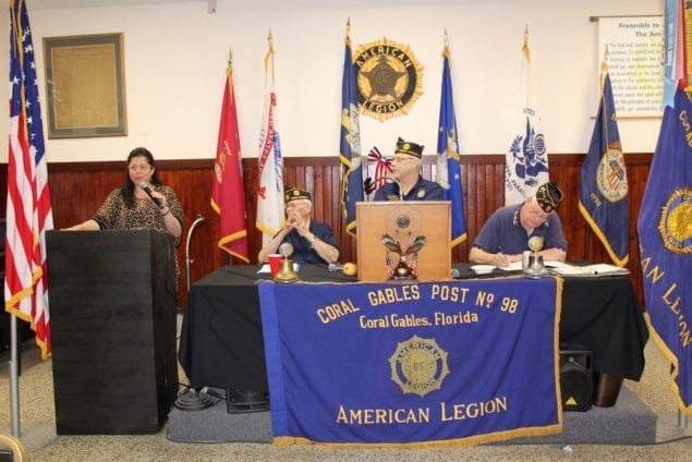 American Legion Post 98 members receive information from MDC