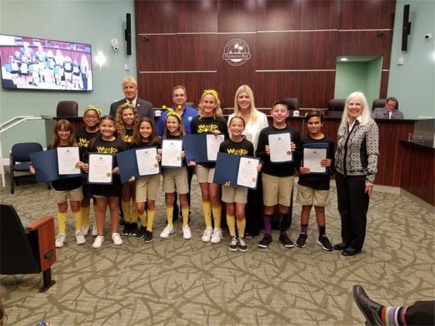 Village council presents proclamation to Westminster Christian robotics team