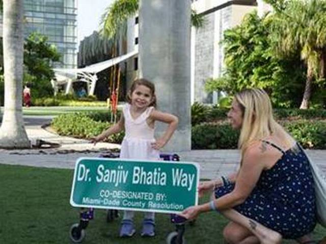 Nicklaus Children’s Hospital honors late Dr. Sanjiv Bhatia with street dedication