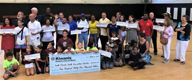 Kiwanis Club of Miami awards $135,000 to community recreation, sports groups