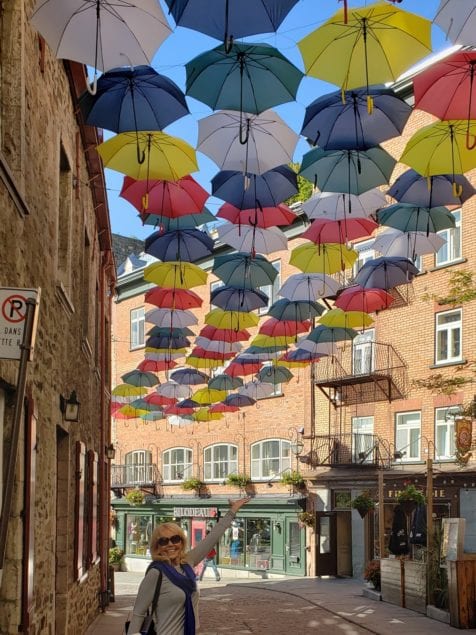 Quebec City umbrella installation similar to recent one in Gables