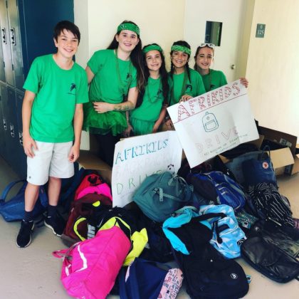 PTS Middle School Afrikids Club conducts used backpack drive