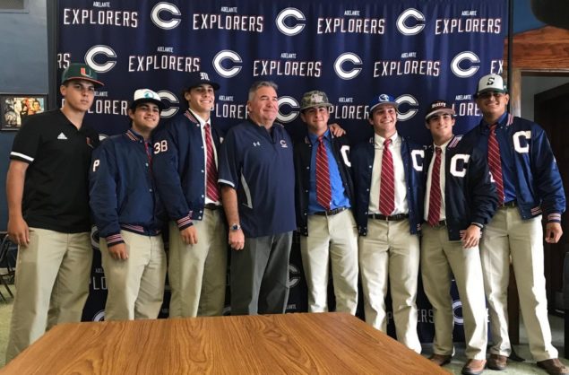 Columbus High baseball seniors sign college letters of intent