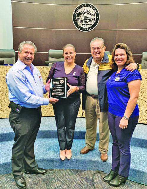 Vice Mayor Mariaca recognized by Business Forum Group, Rotary Club of Doral