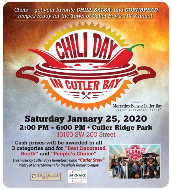 11th annual Chili Day in Cutler Bay returns Jan. 25