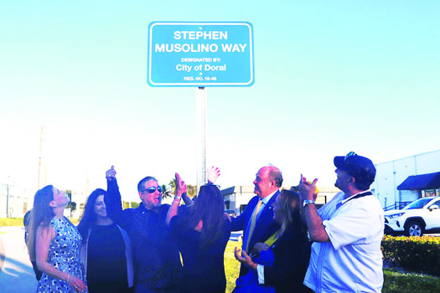 Doral Unveils the new “Stephen Musolino Way”