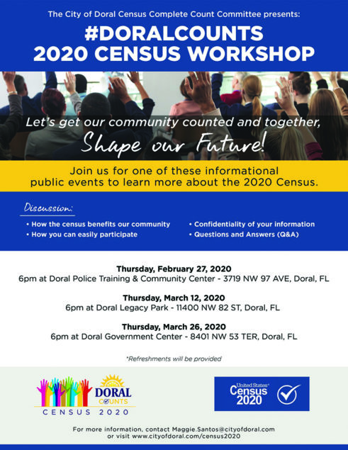 City officials are ensuring Doral counts on Census Day April 1