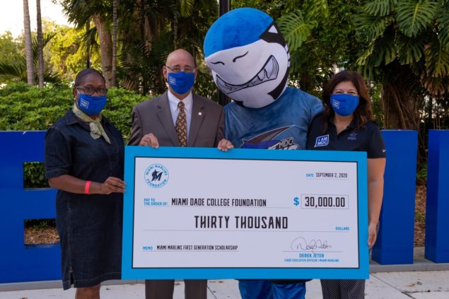 Miami Marlins Foundation gives MDC $30,000 for endowment
