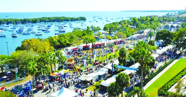 An aerial view of the festival.