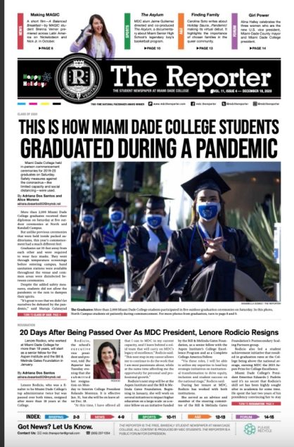 MDC’s The Reporter top college student newspaper in state for 10th year in row