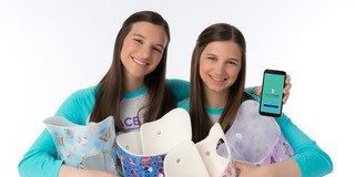 TWIN TEENAGE SISTERS, CREATORS OF SCOLIOSIS BRACE TRACKING APP DONATE $50,000 TO NICKLAUS CHILDREN’S HOSPITAL