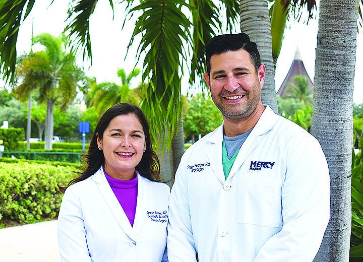 Mercy Hospital’s Surgical Weight Loss Center is led by the surgical team of Dr. Limaris Barrios (left) and Dr. Steven Henriques.