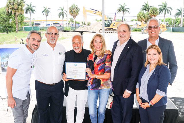 Left to right, front row Owner, Pablo Springer; City of Doral Vice Mayor Pete Cabrera; Owner, Hector Duer; Owner, Myriam Goldsmith; City of Doral Mayor, Juan Carlos Bermudez, City of Doral Councilwoman, Claudia Mariaca Back row City of Doral Councilman, Oscar Puig Corve