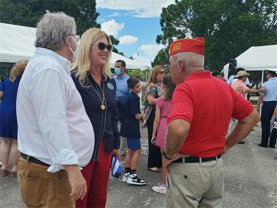 Village officials attend Purple Heart celebration