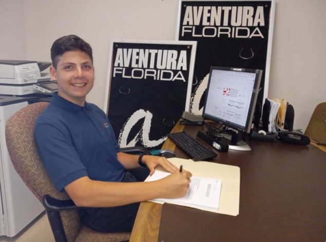 Summer Intern Eric Gavizon becomes part-time employee for Aventura Marketing Council/Chamber of Commerce