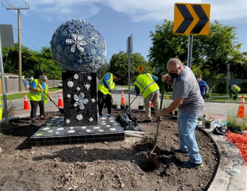 ‘Flower Force’ sculpture is art with a mission