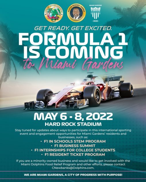 Formula 1 Miami Grand Prix F1 in Schools and Business Program for Miami Gardens Restaurants