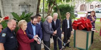Ribbon cutting for Little Library at Coral Gables Woman’s Club Ribbon cutting for Little Library at Coral Gables Woman's Club