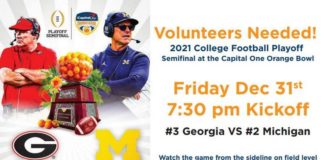 Volunteers needed for 2021 Orange Bowl College Football Playoff Game Fri. Dec. 31st Volunteers needed for 2021 Orange Bowl College Football Playoff Game Fri. Dec. 31st