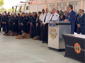 State Fire Marshal honors US&R Task Forces 1 and 2 during Miami ceremony