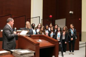 Homestead Mayor Steven Losner recognizes local volleyball league