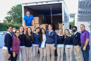 St. Brendan High School students collect needed items for veterans
