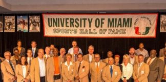 UMSHoF announces 52nd Induction Banquet, Apr. 21 Members of the University of Miami Sports Hall of Fame are pictured during a previous gathering.