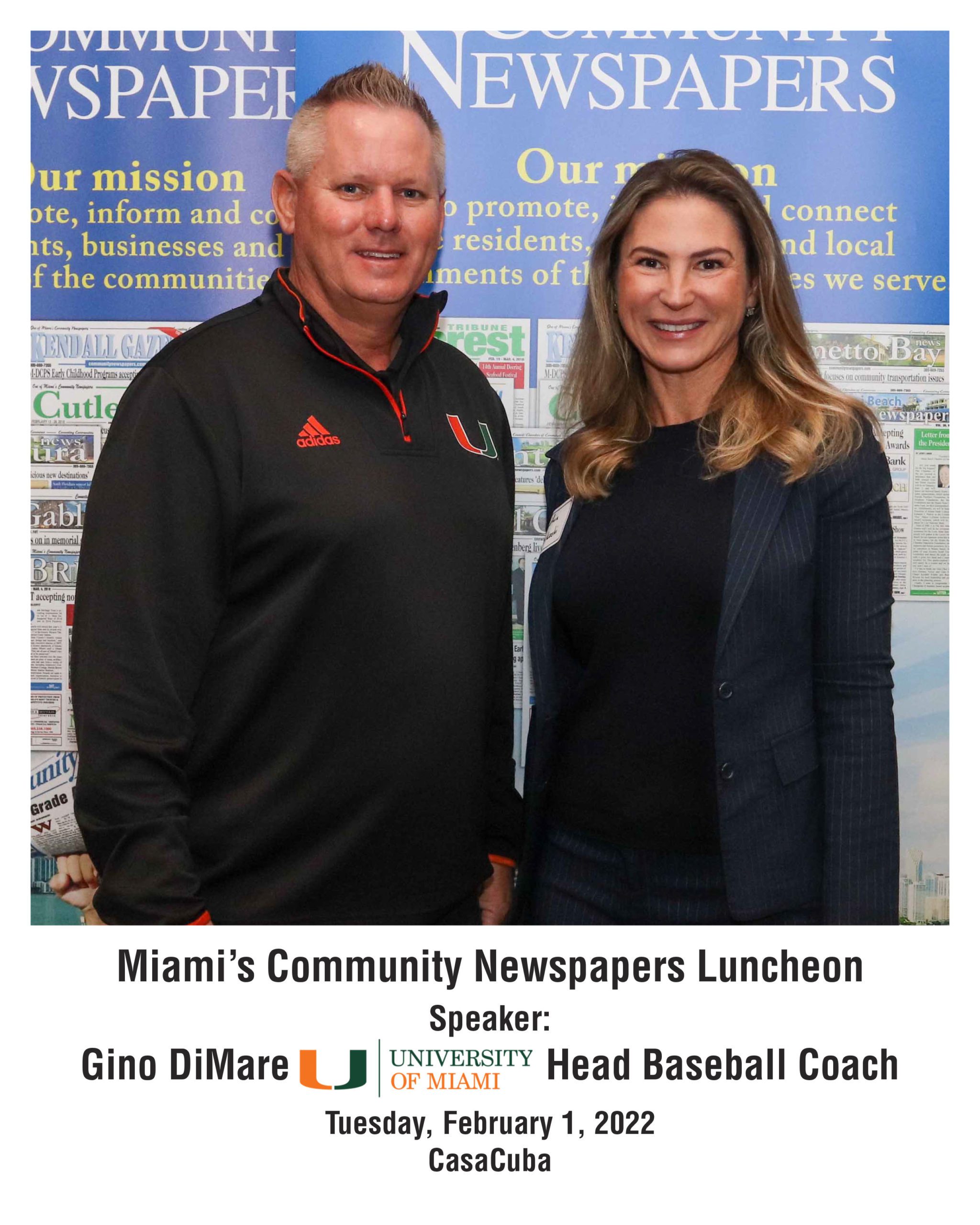 Community News Breakfast with Gino DiMare, Head Coach of UM