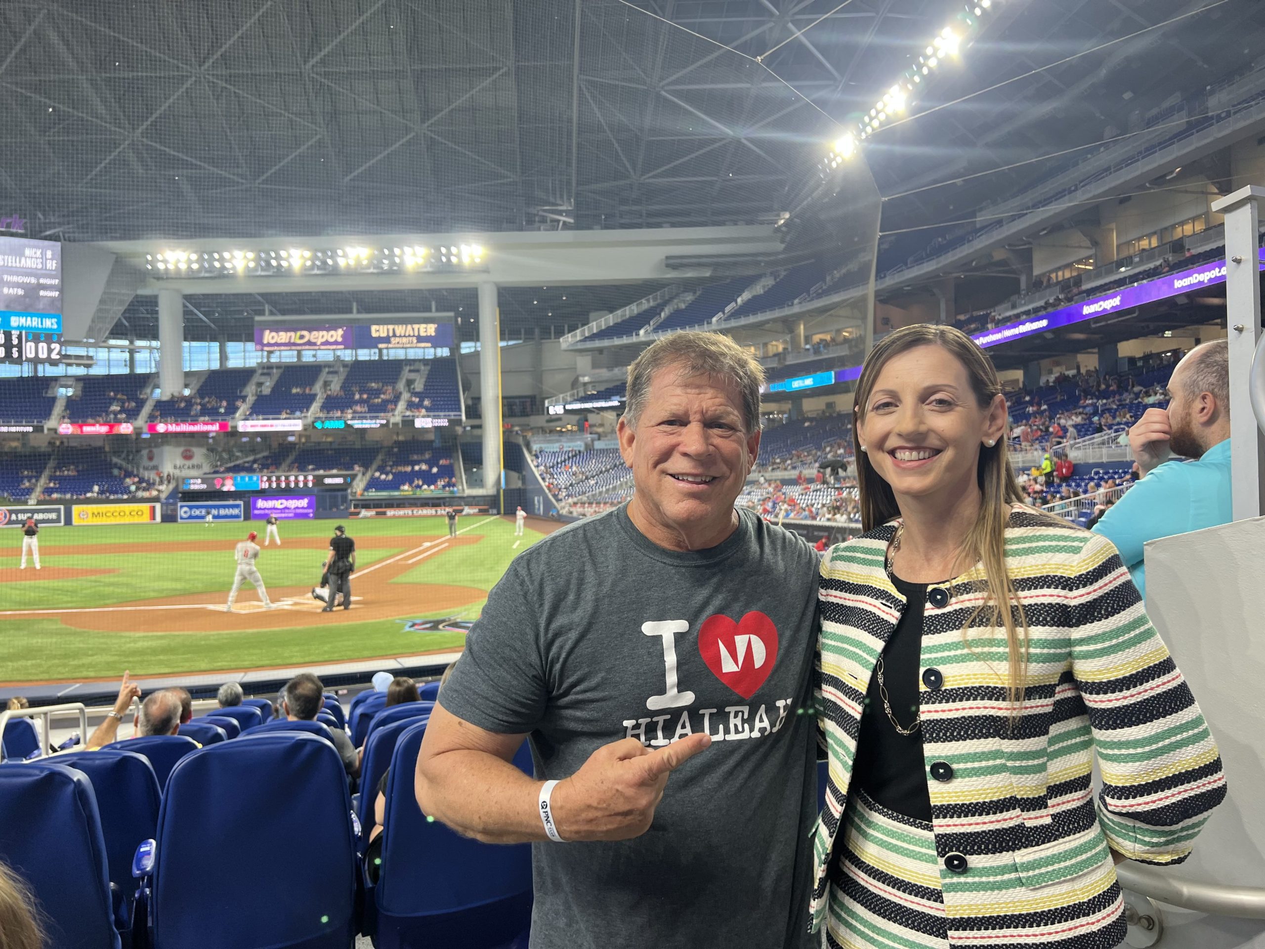 Grant Miller Hanging out with COO of the Miami Marlins Caroline O ...