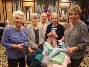 Palace Gables Knitter’s Circle creations benefitting others