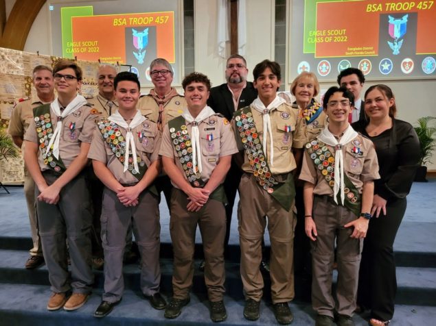 21 Scouts inducted into 2021, 2022 Eagle Courts of Honor