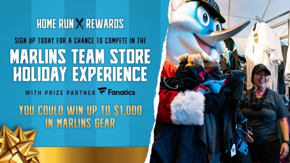 MIAMI MARLINS SPREADING HOLIDAY CHEER WITH THIRD ANNUAL MARLINS TEAM STORE  HOLIDAY EXPERIENCE WITH PRIZE PARTNER FANATICS, REWARDING ONE LUCKY FAN  WITH UP TO $1,000 IN MARLINS GEAR