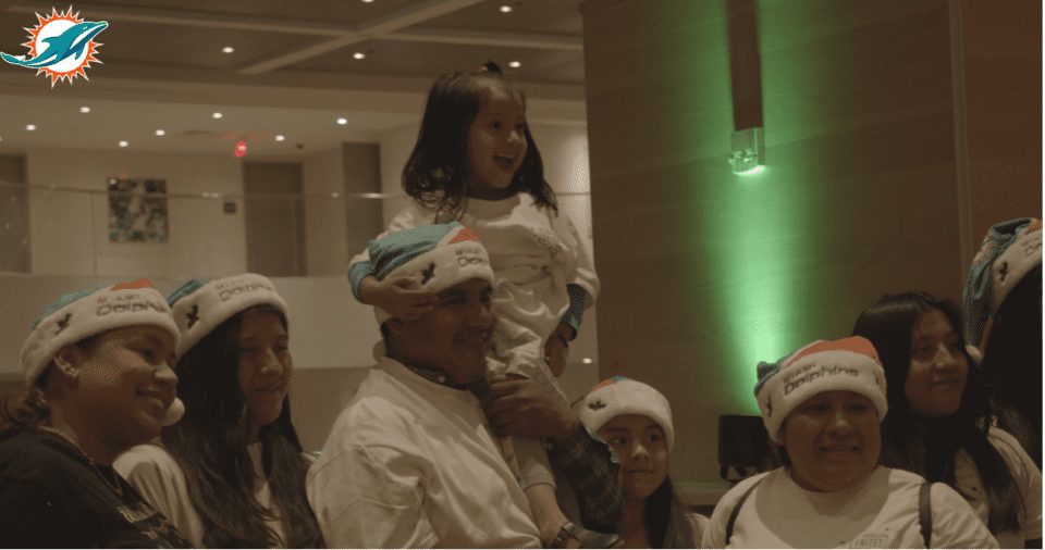 Miami Dolphins spread the Christmas cheer with Annual Holiday Toy