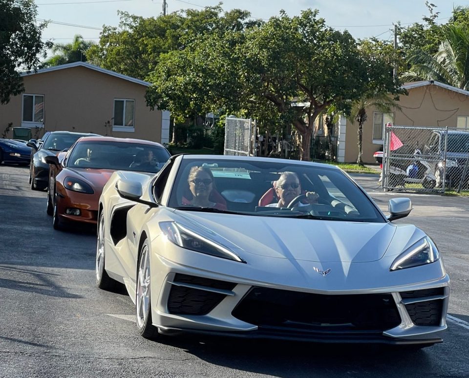 Sunshine Corvette Club stages car parade for Neva King Cooper Educational Center