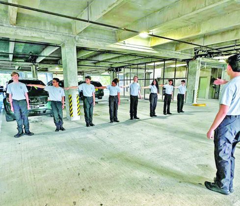 Pinecrest Police Explorer Cadet practices handcuffing