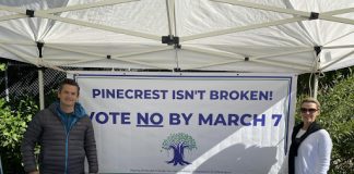 VOTE NO ON THE REFERENDUM. WE GOT A GOOD THING GOING IN PINECREST