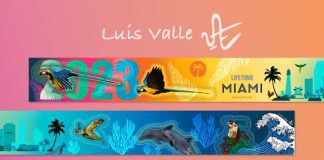 International Artist Luis Valle reaches into Miami roots to create the medal ribbon for 18,000 runners at the Life Time Miami Marathon