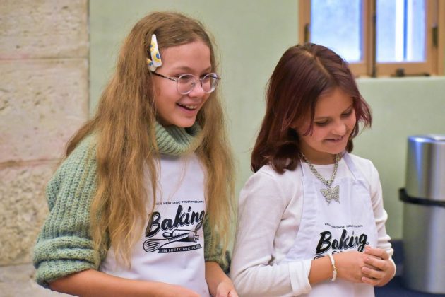 Ukrainian children try their hands at baking at Vizcaya