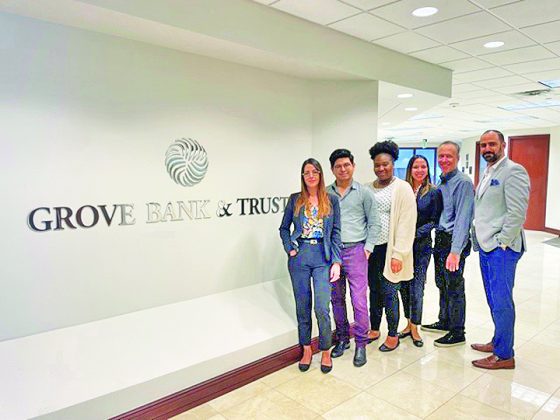 Grove Bank & Trust hosts  SpeedBiz networking meeting