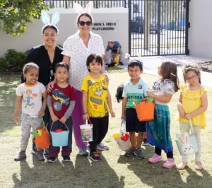 Miami Lighthouse Academy children take part in Beeping Easter Egg Hunt