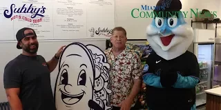 Billy the Marlin and Grant Miller, Community News, visits Subby’s, the #1 Sub Place in the World