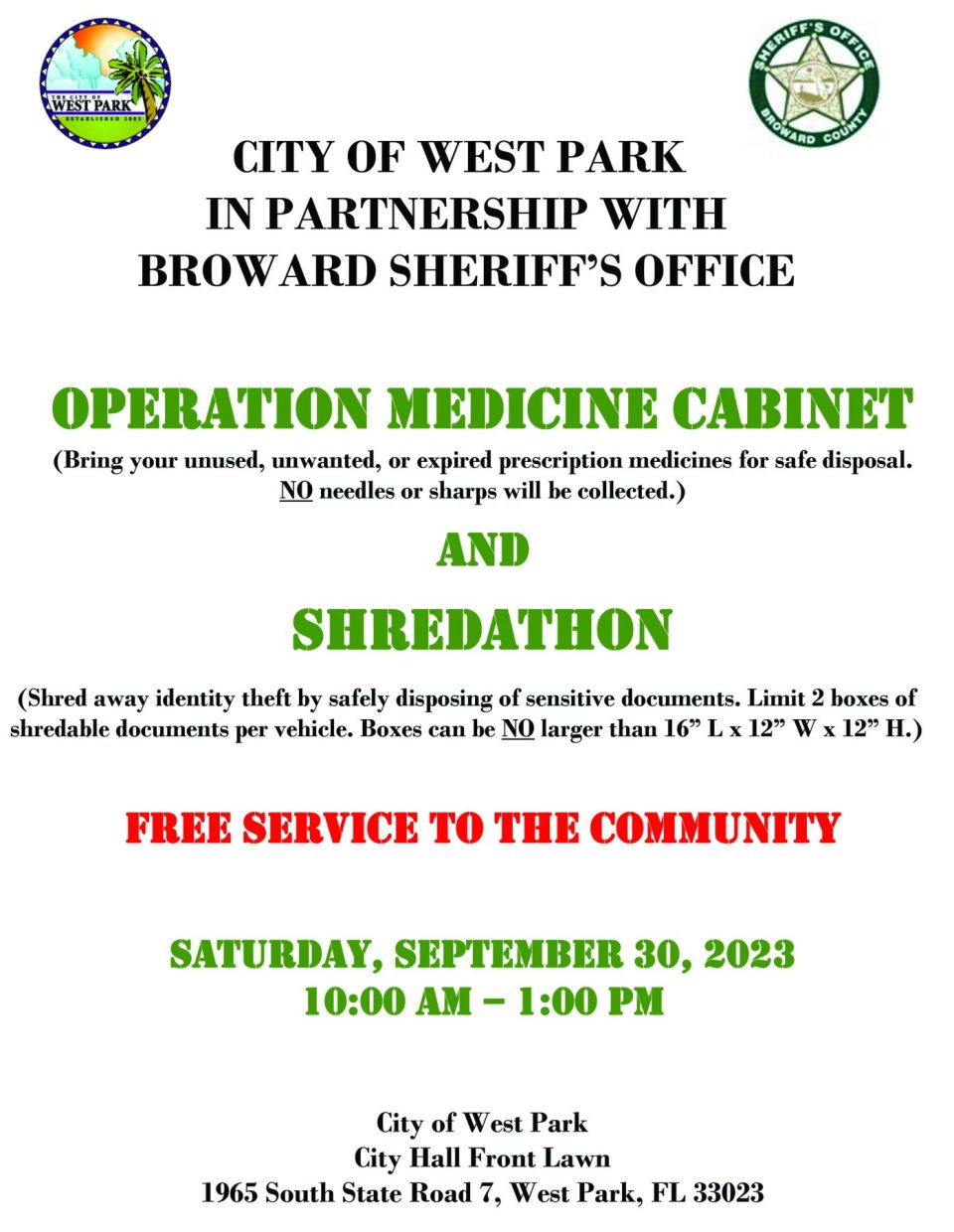 BSO SHREDATHON AND OPERATION MEDICINE FLYER 0923 Featured