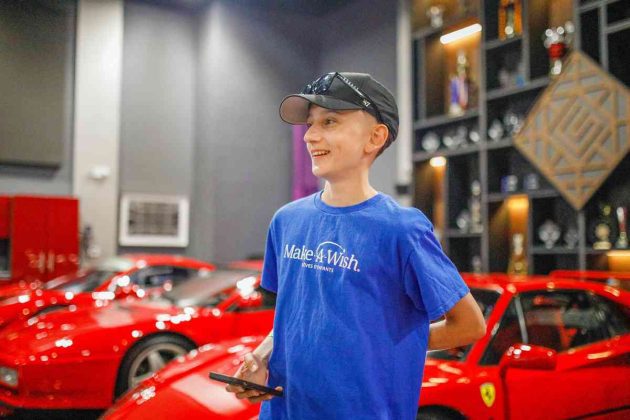 Teen gets wish to visit exotic car garage in Miami on his birthday